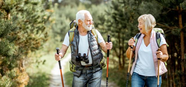 Retired Couple on a Hike